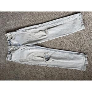 Wild Fable Womens Highest Rise 90s Straight Distressed Jeans Light Wash Size 12